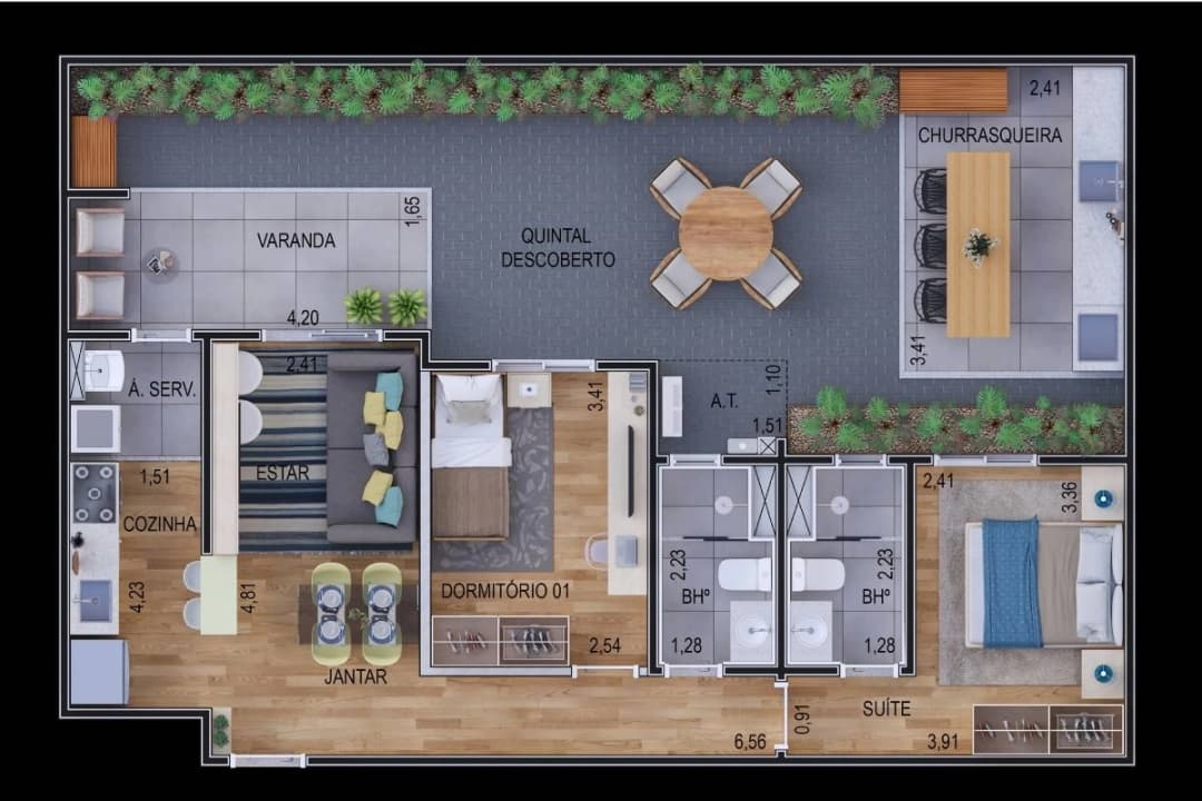 102m²